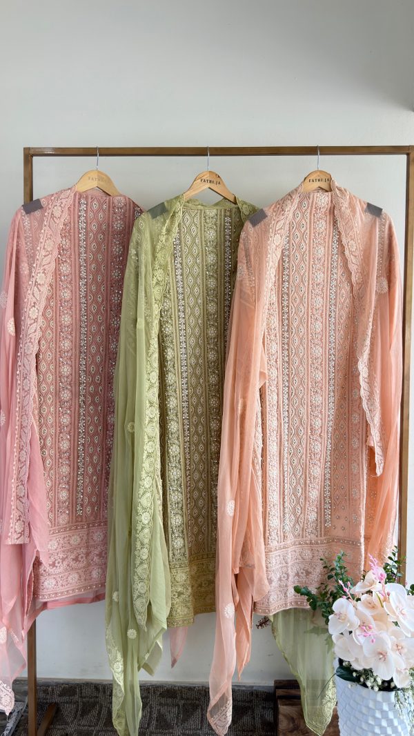 IMG_0703 Festive Chikankari 3-Piece Unstitched Suit Set
