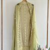 Festive Chikankari 3-Piece Unstiched Suit Set