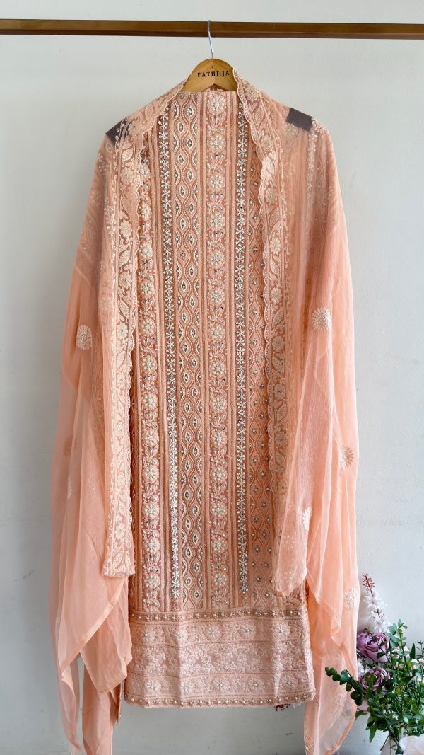 IMG_0735 Festive Chikankari 3-Piece Unstitched Suit Set