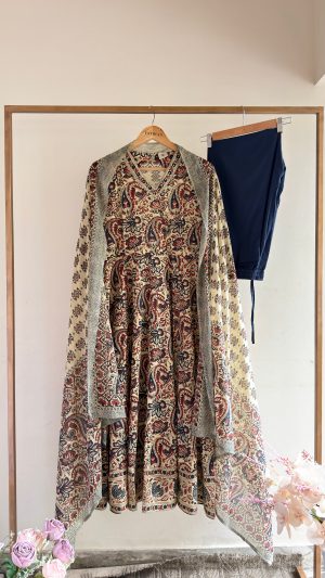 Kalamkari Cotton Anarkali Set