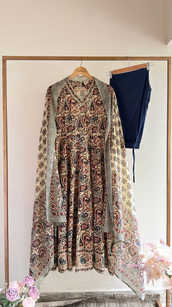 Kalamkari Cotton Anarkali Set