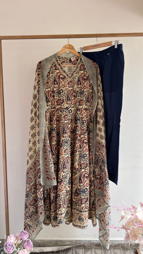 Kalamkari Cotton Anarkali Set