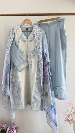 Embroidered Cotton Suit